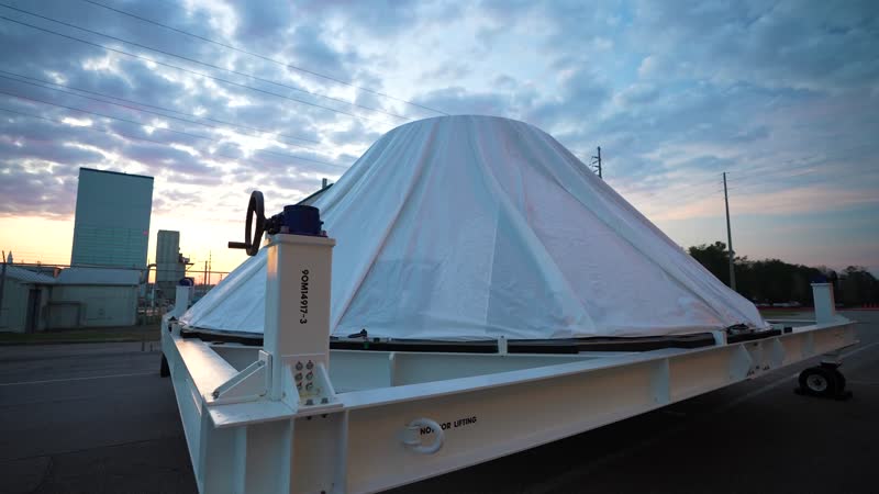 SLS Payload Adapter Moved for Testing at NASA Marshall 